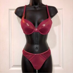 Victoria's Secret Red Bra and Panty Set